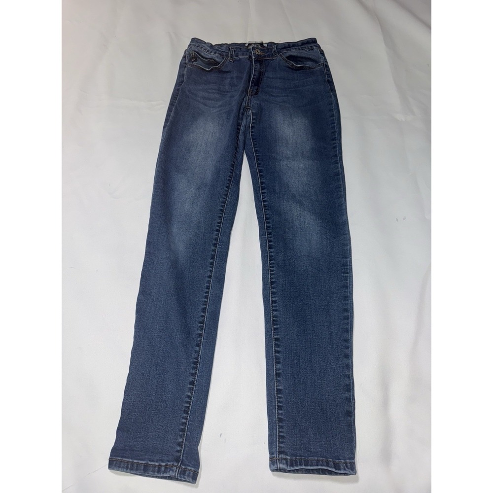 KanCan Mid Rise Skinny Jeans Size 11 / 29 Dark Wash Stretch‎ 29" Inseam